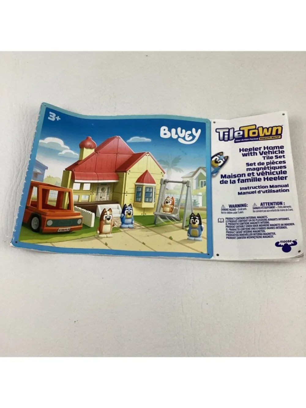Bluey Tile Town Heeler Home Figures Magnetic Toy Instructions Moose 2024